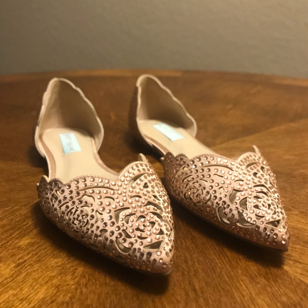 Blue by Betsey Johnson Lucy Flats NWOT - Picture 1 of 5